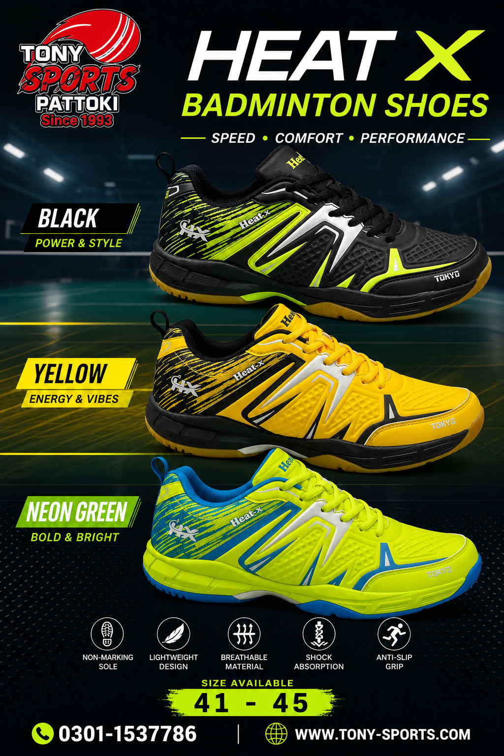 HEAT X BADMINTON SHOES